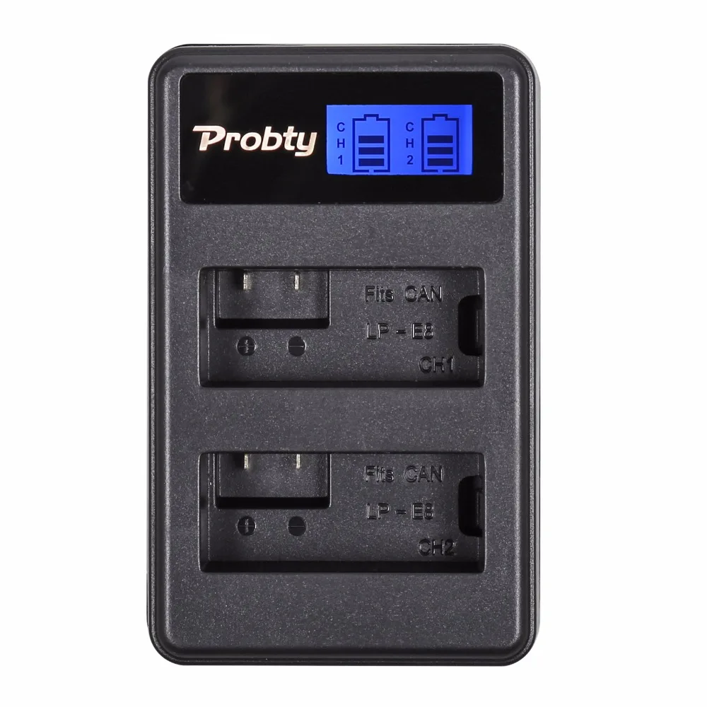 Probty LP E8 LPE8 LCD USB двойное зарядное устройство для Canon EOS Rebel T2i T3i T4i T5i 550D 600D 650D 700D