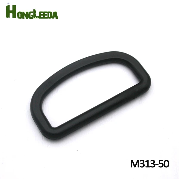 

50pcs 50mm 2inch black adjustable buckles plastic slider buckle D ring backpack webbing straps M313-50
