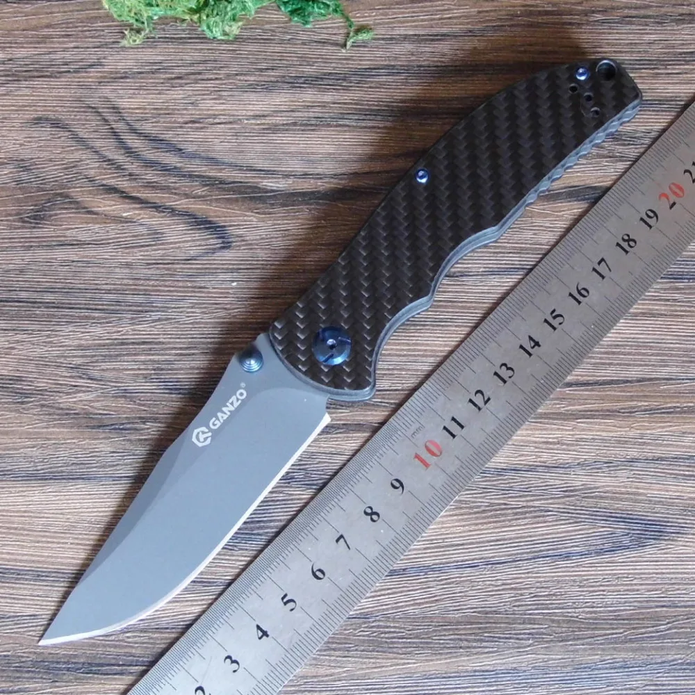Ganzo G7503 CF Firebird F7503 58 60HRC 440C Лезвие из углеродного волокна ручка складной нож