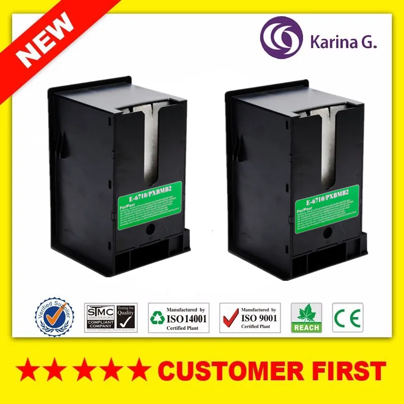 

2PCS Compatible for Epson T6710/PXBMB2 maintennce tank for PX-M5040F/PX-S5040/PX-M5041F/PX-S740/PX-M740F/PX-M741F/ PX-205