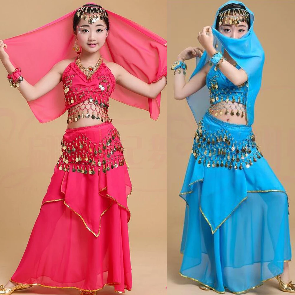 Детское платье с топом пояс из фатина Детский костюм для танца живота костюмы