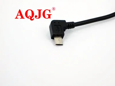 500 шт./лот Micro USB B папа к 2 0 A Женский OTG адаптер конвертер кабель Шнур левый угол
