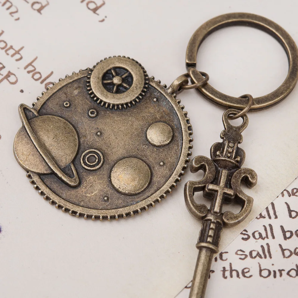 Аксессуары для сумок PACGOTH брелок ключей в стиле стимпанк Античная бронзовая