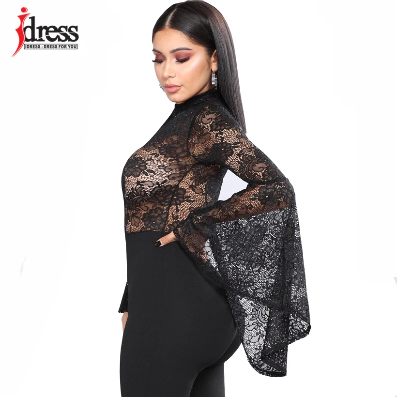 Сексуальное женское Кружевное боди IDress с цветочным рисунком комбинезон