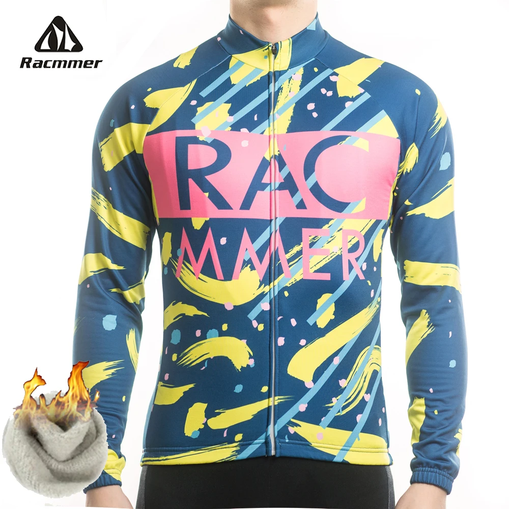 Racmmer 2020 Зимняя Термальная флисовая велосипедная кофта Ropa Ciclismo Mtb с длинным