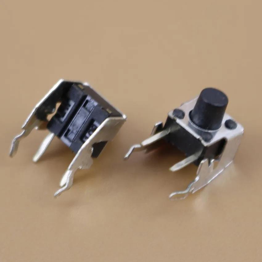 1 шт./лот Tact Switch 6x6x7 мм с прямым углом через отверстие 4 булавки тактильные легкие