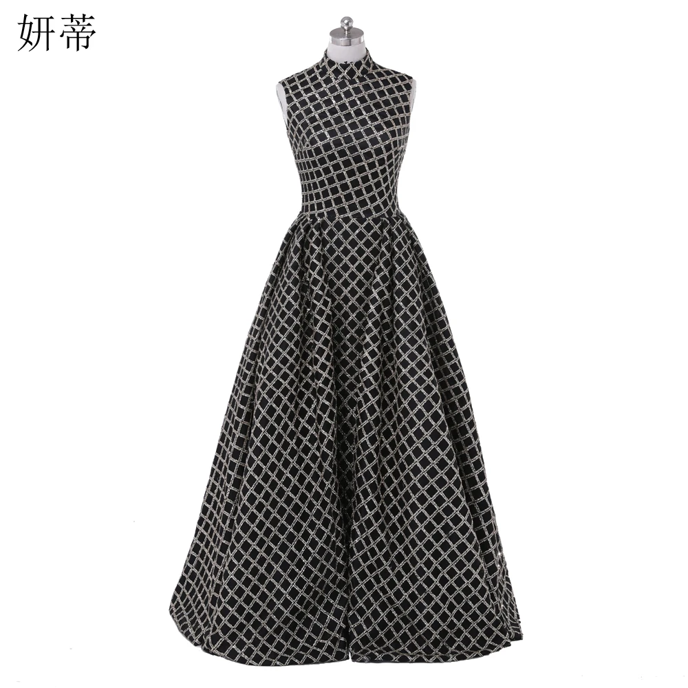 Блестящее черное Золотое кружевное ТРАПЕЦИЕВИДНОЕ платье для выпускного вечера