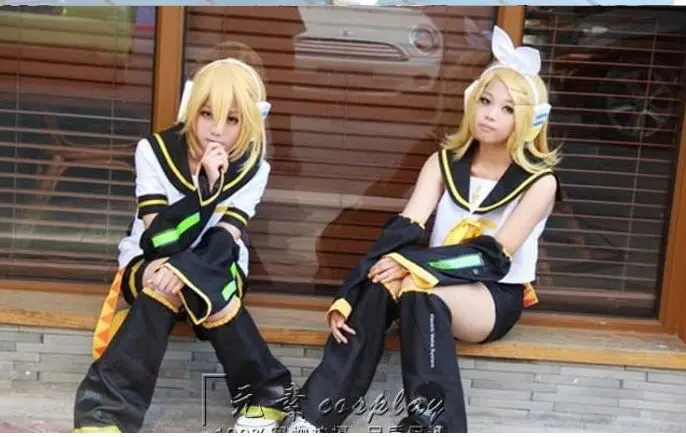 Аниме VOCALOID Kagamine Rin/Len карнавальный костюм костюмы на Хэллоуин полный костюм: