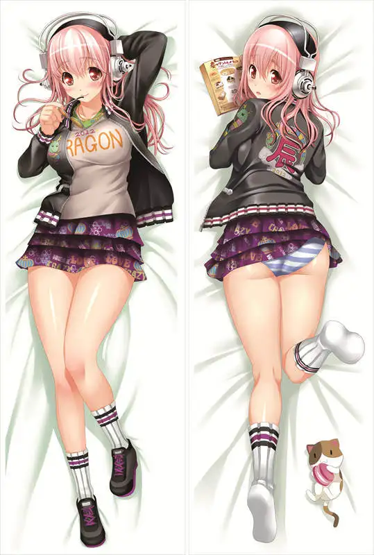 Обновленная популярная музыка девушка Супер sonico аниме персонаж Сексуальная большая грудь девушка супер pochaco Подушка Наволочка - Цвет: 11