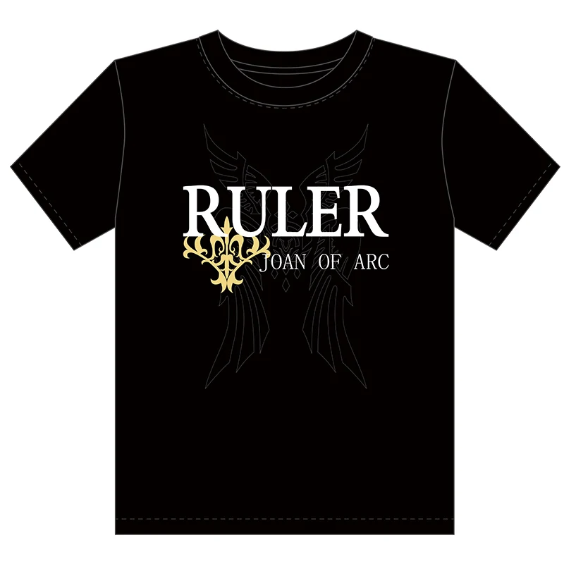 Fate Series Joan of Arc Anime Unisex T-shirt Jeanne dɺrc Summer Short Sleeve Impressions TEE Tops Nice Patterns Color Black 9 | Женская