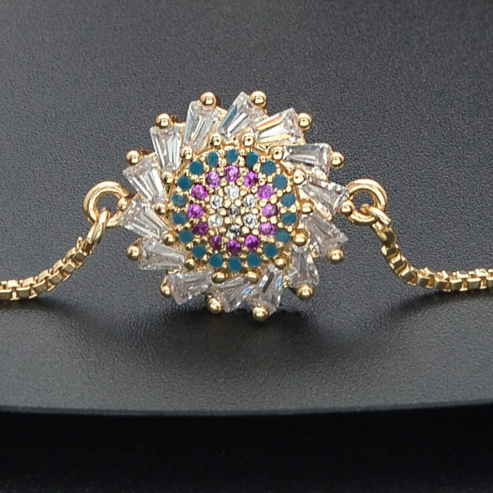 Женские свадебные браслеты ModemAngel Роскошные из суперфианита в цветочек украшения