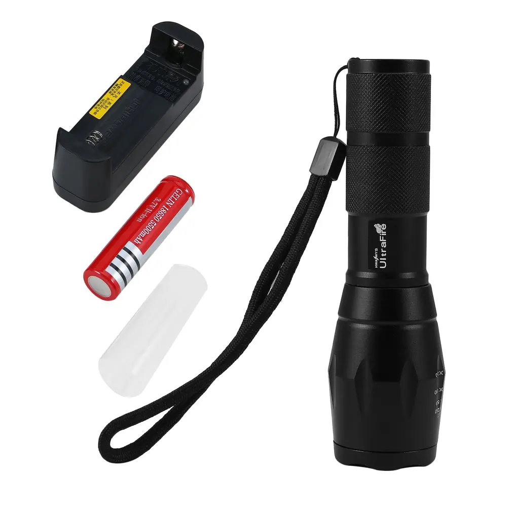 8000 LM Telescopic Zoomable Flashlight 5 Modes Aluminum Electric Torch Portable Tactical For Camping Free Shipping | Освещение