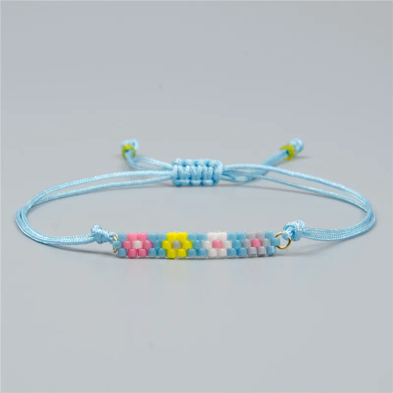 MI-B180398A SHINUSBOHO Delicas браслеты с бусинами Beetle Bestfriend браслеты для женщин подарок ткацкий станок двойная палубная веревка браслет для мужчин ювелирные изделия с цветами - Окраска металла: MI-B180398A