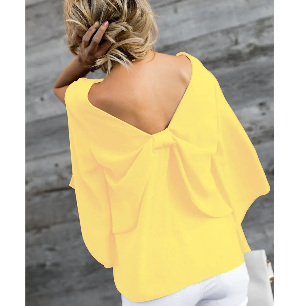 Для женщин дамы оборками Повседневное топы с длинными рукавами Fabala свободные v