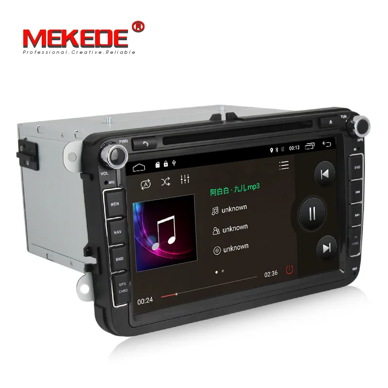2 Din 8 дюймов Quad core Android 7 1 автомобильный dvd multimed плеер для VW Polo Jetta Tiguan passat b6 cc Skoda fabia Wi
