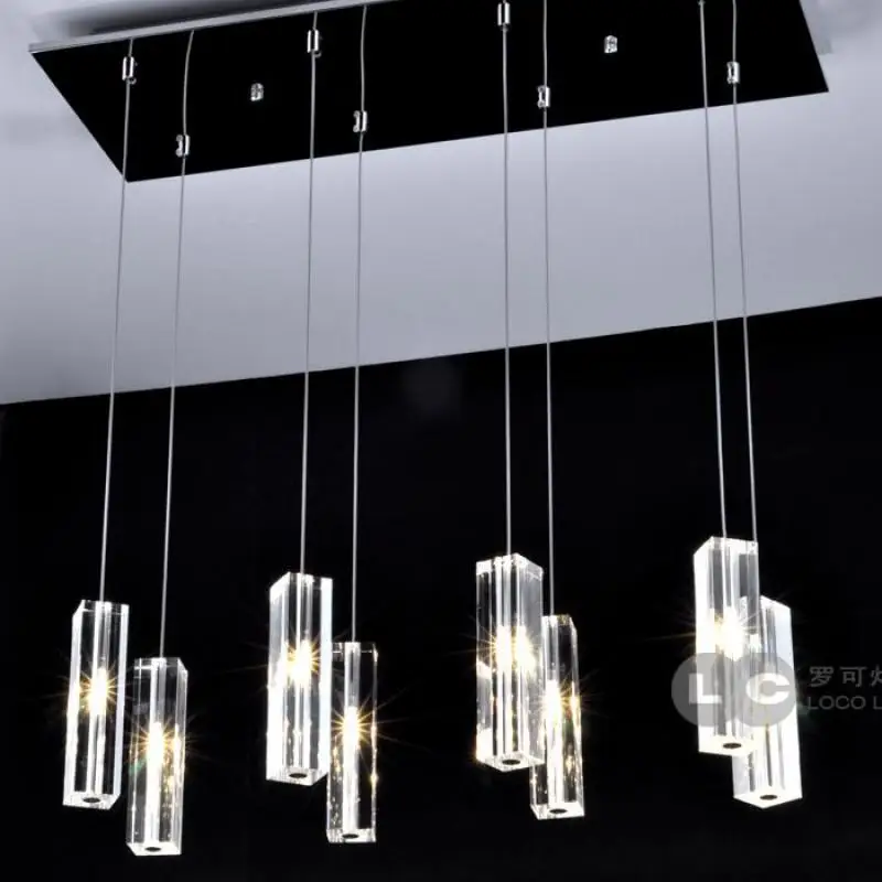 Dining room 5-9 pcs G4 Led light long crystal chandelier lustre de cristal modern lighting bedroom living Bar Kitchen Light | Лампы и