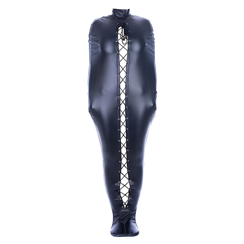 Искусственная кожа BDSM сумка для бондажа с открытой головой Скрытое крепление рук