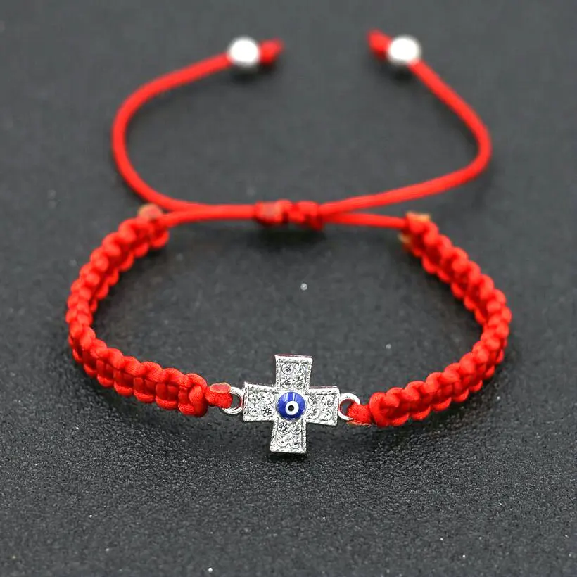 Минимализм инкрустация циркония Стразы синий большой глаз браслет Женщины