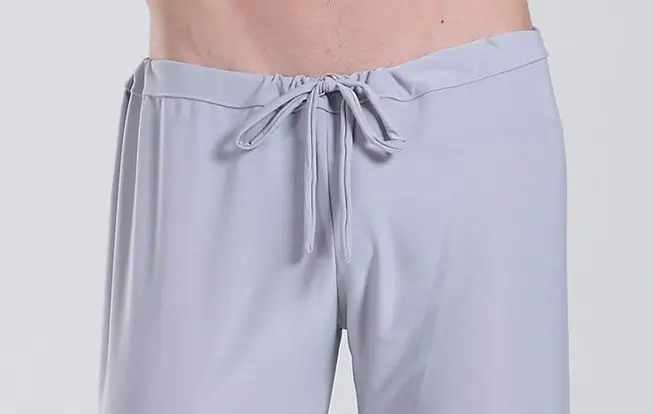 Pajama Hombre Lounge Pants Men Sleep Men's Casual Trousers Soft Comfortable Bottoms Homewear Pajama Lacing Loose Solid Satin