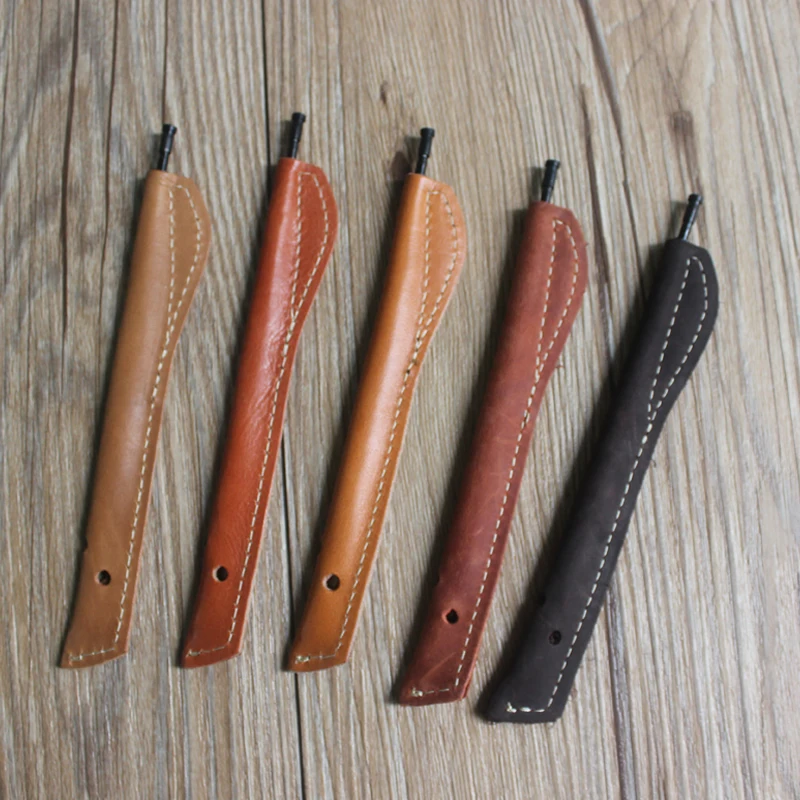 Чехол для ручек из натуральной воловьей кожи маленькие товары держатель