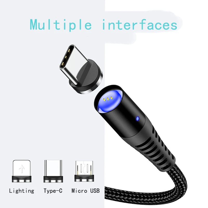 Магнитный кабель Micro usb Type C адаптер для быстрой зарядки телефона магнитное