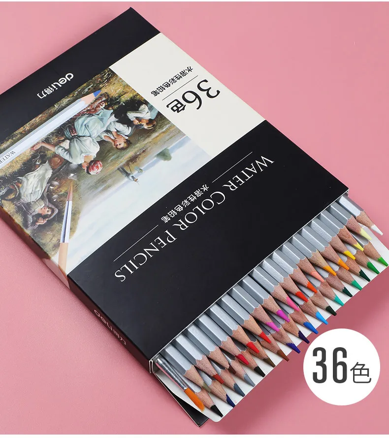 36 colors paper box Для кулинарно-деликатесной продукции 24/36/48 Цвет Фул Цвета/защитной коробкой водяного Цвет карандаш ручки малыш Художественный набор канцелярских принадлежностей для школы Детские Рисунок граффити живопись - Цвет: 36 colors paper box
