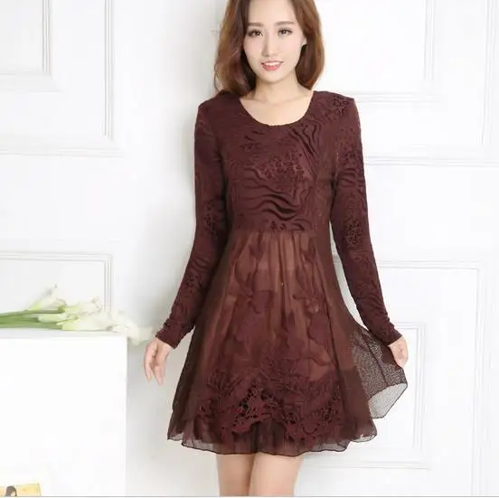 Женское платье в этническом стиле элегантное кружевное с фатиновой юбкой