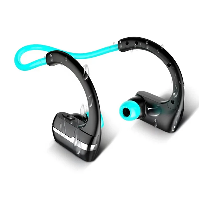 

P9 Bluetooth Headset Ear-hook Wireless Elastic memory retractable line Earphones IPX5 Anti-sweat for Running ride bike Headphone
