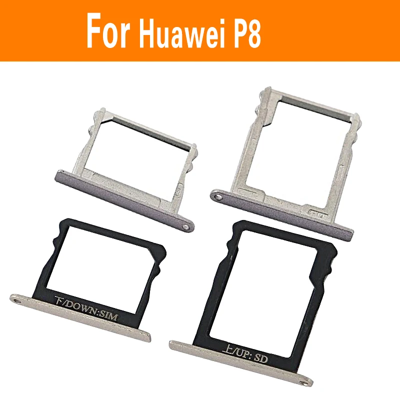 Подлинный держатель лотка для SD карт и Sim Huawei P8 GRA L09 UL00 устройство чтения Micro