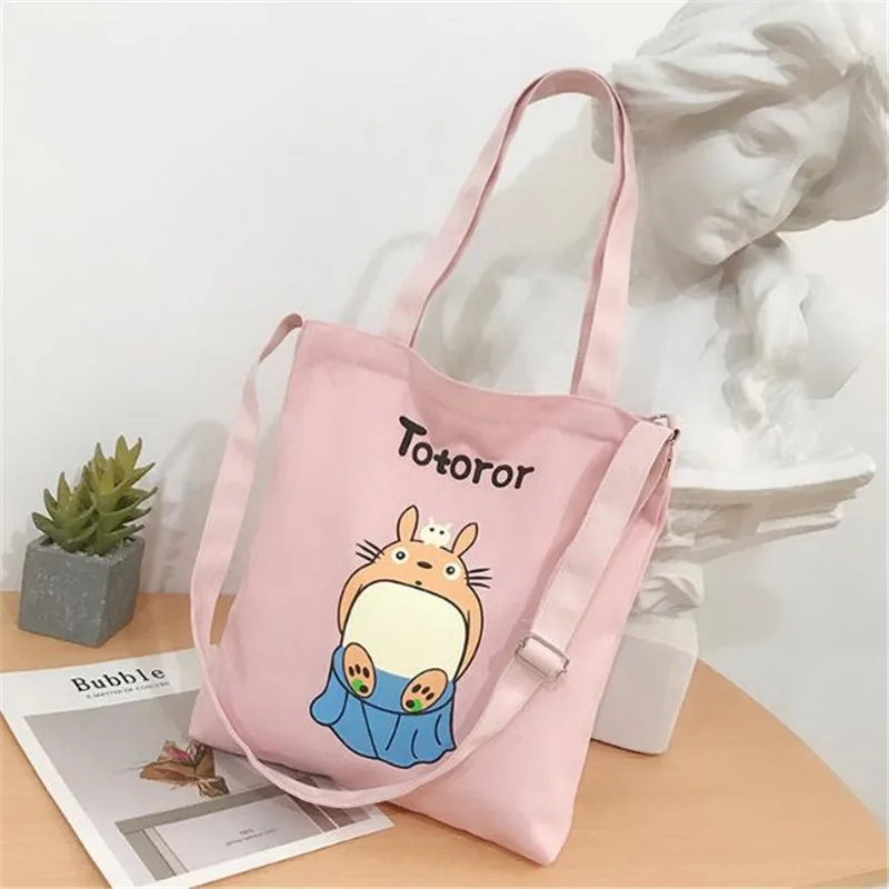 Холщовая Сумка на плечо My Neighbor Totoro для женщин вместительная простая переносная