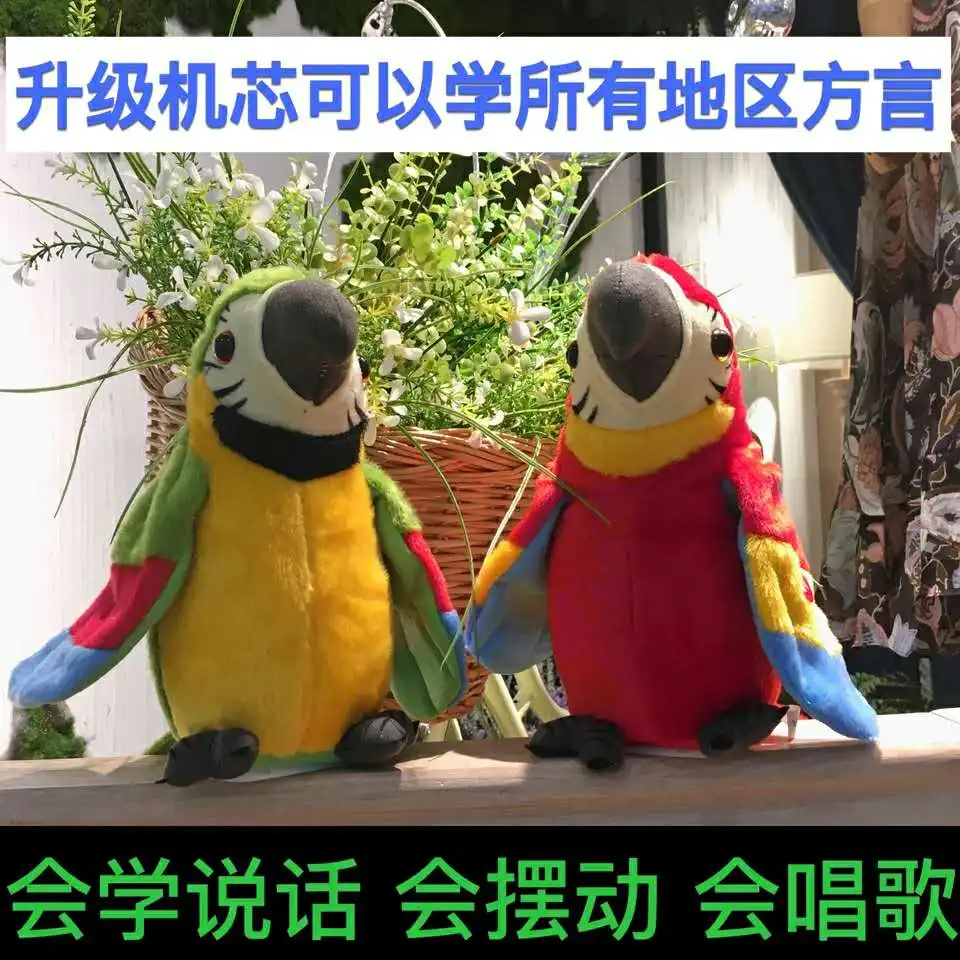Новые креативные персонажи из мультфильмов Kawaii имитация попугая не двигается