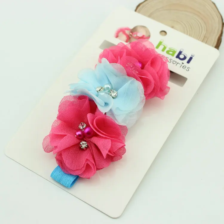 Baby Headbands Cute Chiffon Flower Hairbands Kids Children Girls Hair Accessories Babe Princess Headband Free Drop Shipping New | Детская