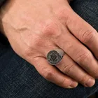 Персонализированное сатанистское кольцо с изображением Соломона из нержавеющей стали