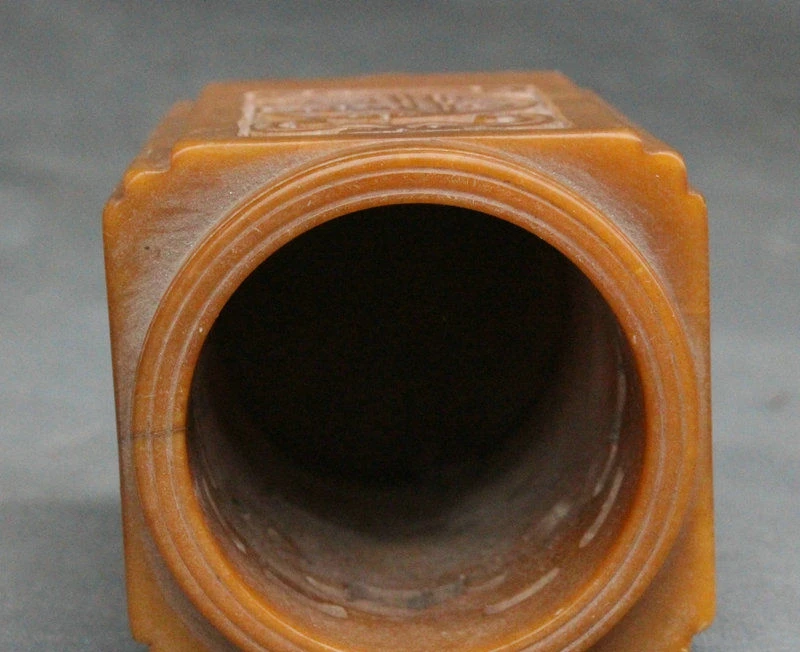 5&quot Marked Chinese Shoushan Stone Palace Dynasty Brush Pot Pencil Vase Container | Дом и сад