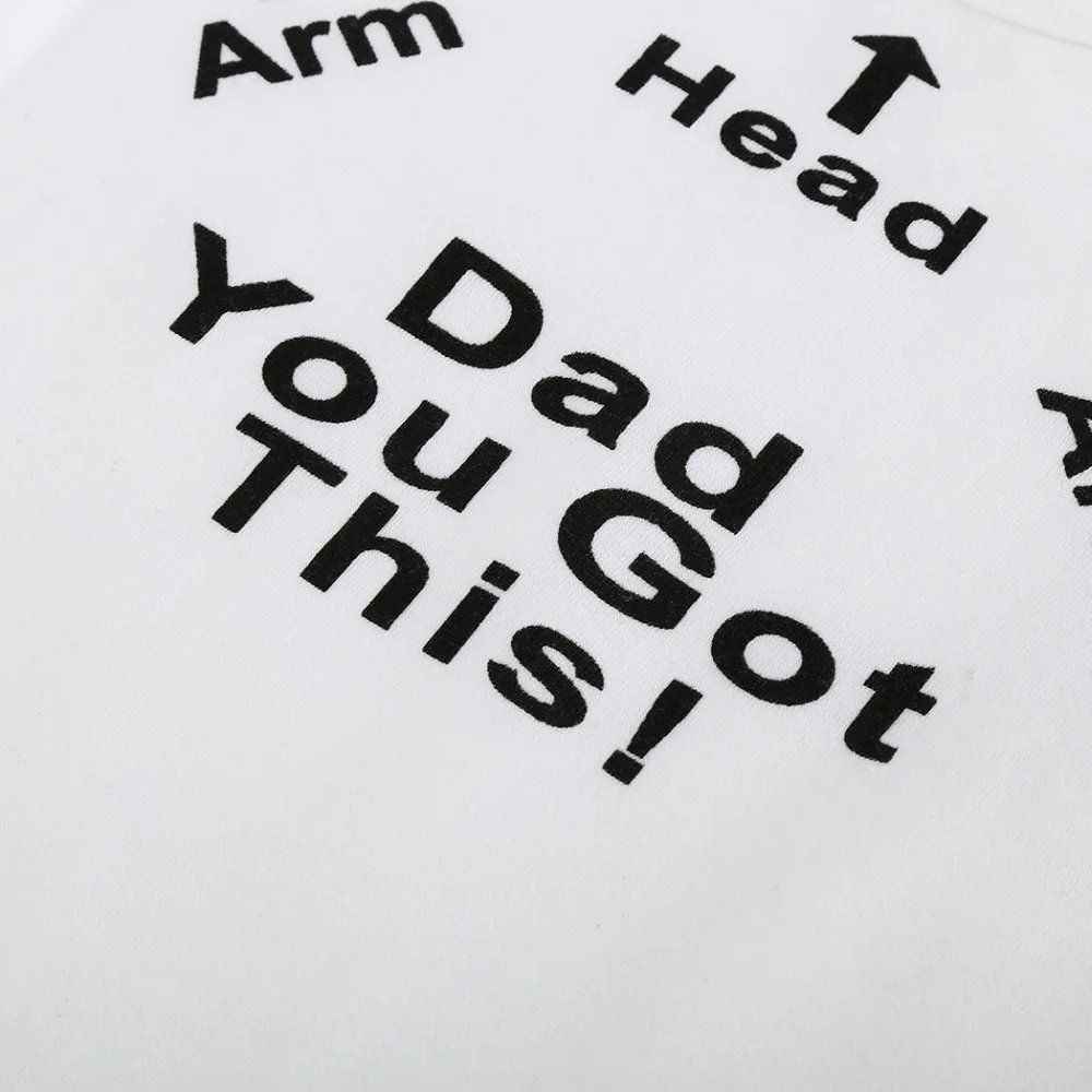 2017 папа вы получили это! Ползунки для новорожденных девочек и мальчиков детская