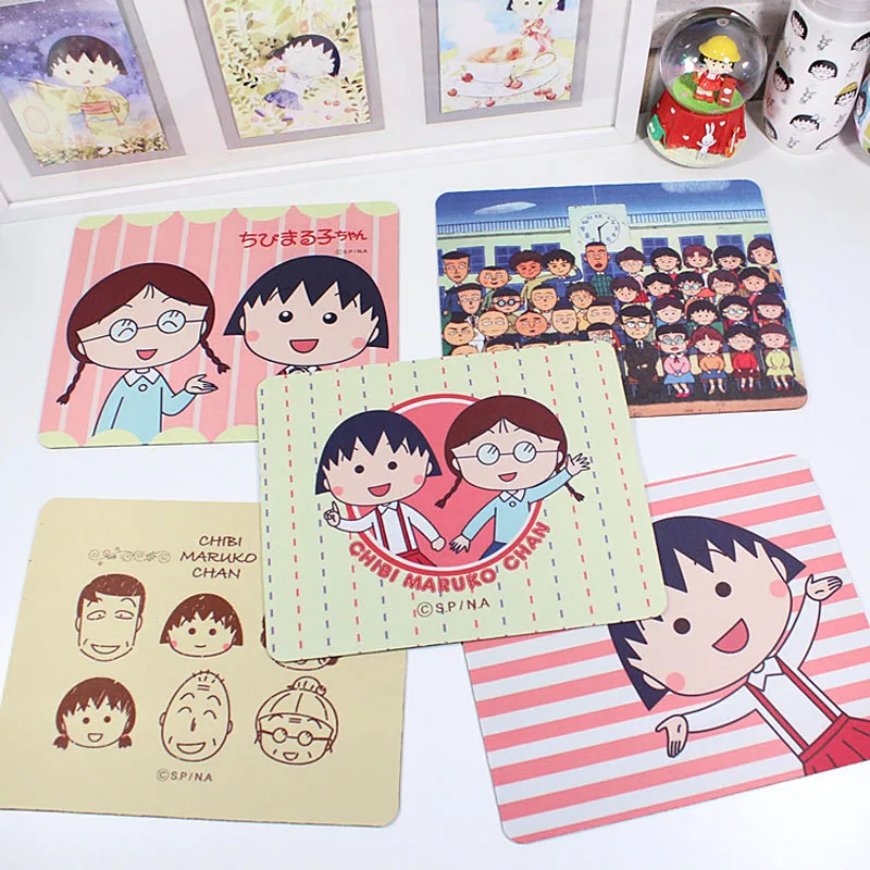 1 шт. Kawaii Japan Anime Maruko Momoko коврик для мыши украшения для дня рождения Детские держатели канцелярские коврики для мыши