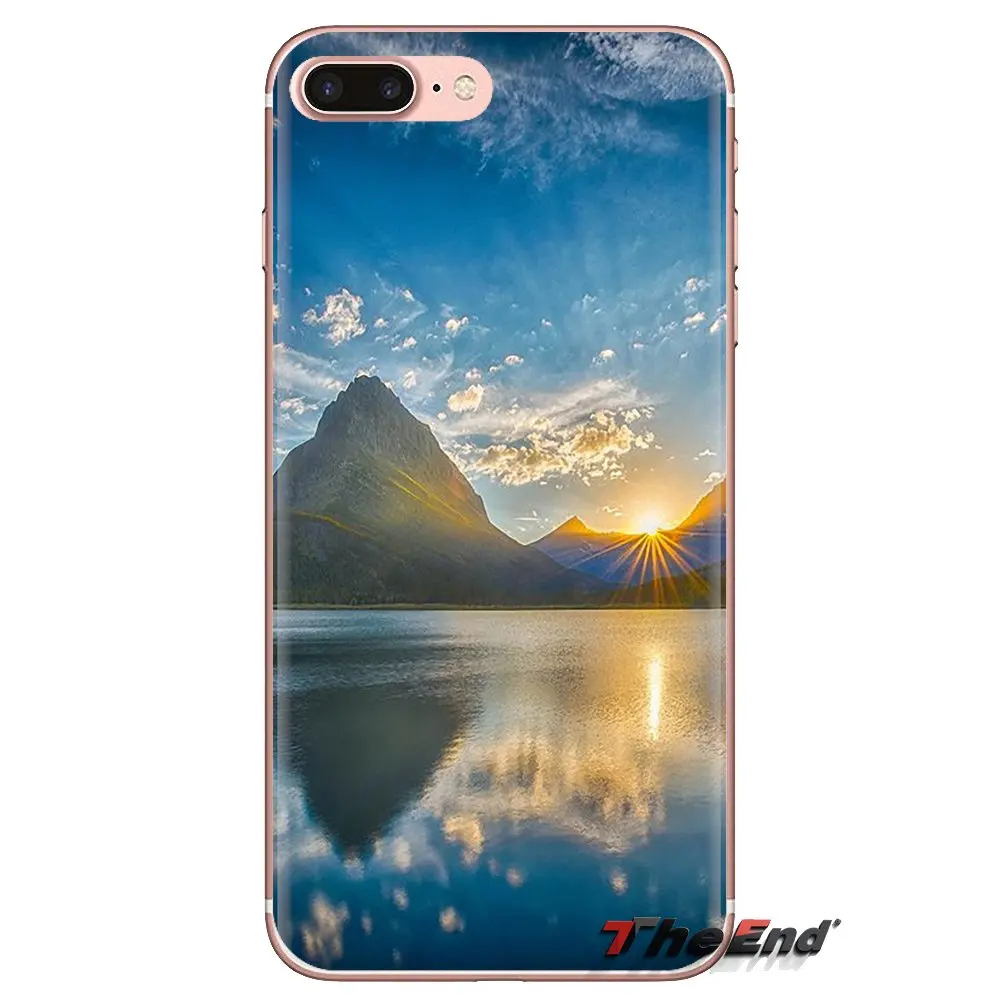 Для Huawei G7 G8 P7 P8 P9 P10 P20 P30 Lite Mini Pro P Smart Plus 2017 2018 2019 телефон корпус горный Озеро Закат