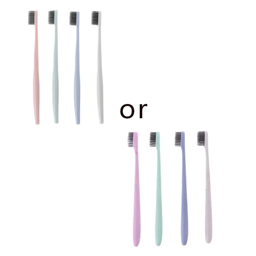 

4 Pcs/ Set Bamboo Charcoal Nano Ultra Soft Oral Hygiene Toothbrush Solid Color Pro