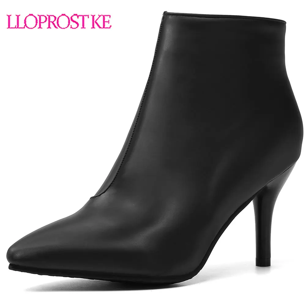 

Lloprost ke зимние женские ботильоны больших размеров 32-46, оптовая продажа, сексуальная женская обувь, женская обувь на тонком высоком каблуке, ж...