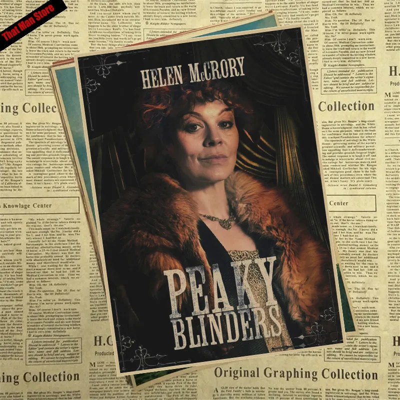 That man Store Peaky blinder фильм крафт-бумага Плакат Бар Кафе Винтаж Высокое качество печать рисунок ядро декоративная живопись - Цвет: Оранжевый