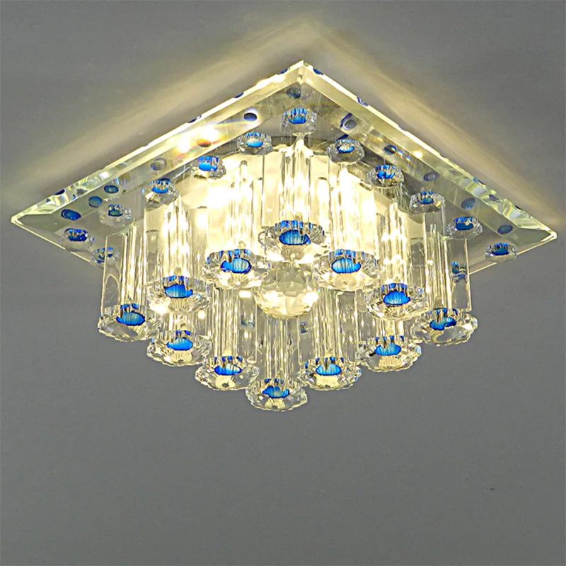 

LED square crystal ceiling lamp corridor aisle ceiling lights entrance foyer lighting