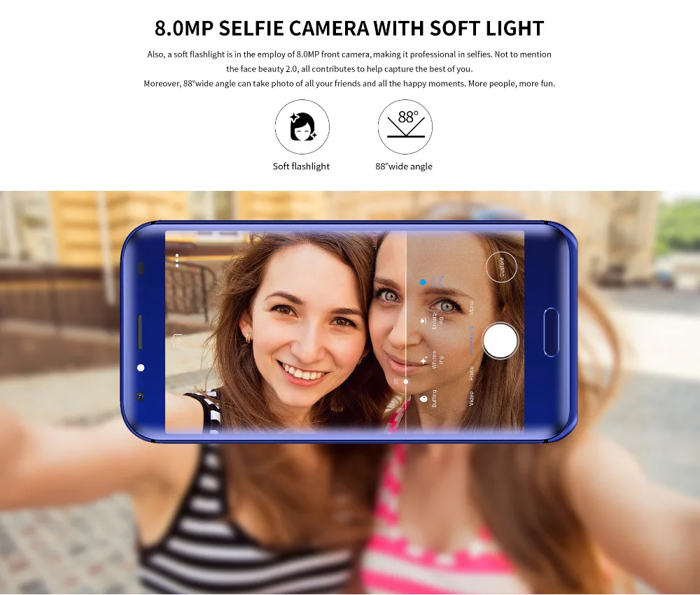 DOOGEE BL5000, 5,5 дюймов, изогнутый экран, смартфон MTK6750T, четыре ядра, 4 ГБ, 64 ГБ, 5050 мАч, двойная настоящая камера, 13 МП, Android 7,0, мобильный телефон