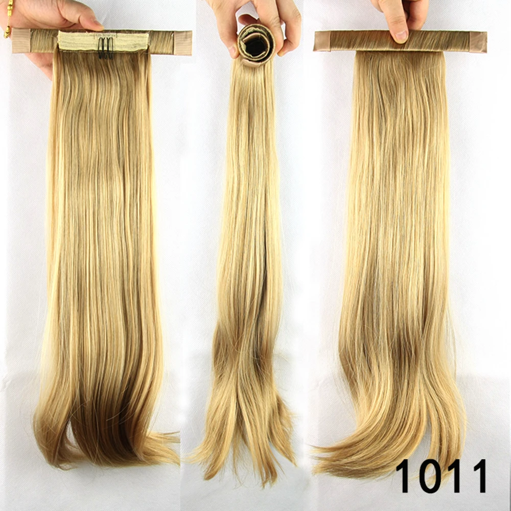 Soowee длинные высокотемпературные волокна прямые синтетические волосы хвостики с