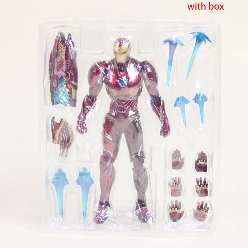 18 см игрушки Marvel танос ПВХ фигурка Мстители 3 Бесконечная война фигурка Коллекционная модель куклы игрушка подвижная фигурка - Цвет: red ironman box infi