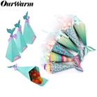 OurWarm коробки конфет для морской вечеринки с маленькой русалочкой тематические принадлежности для вечеринки Русалочка Подарочная коробка сделай сам Украшения для дня рождения детей