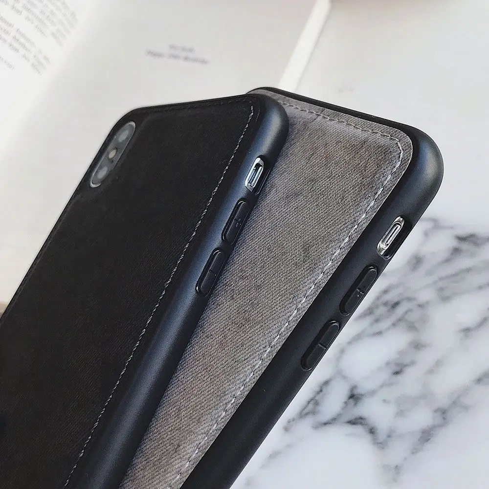 KISSCASE Ultra-thin Denim Cloth Texture Case For iPhone 7 8 6 6s Plus X XS MAX XR Soft Protective Phone Back Cover Coque Fundas |