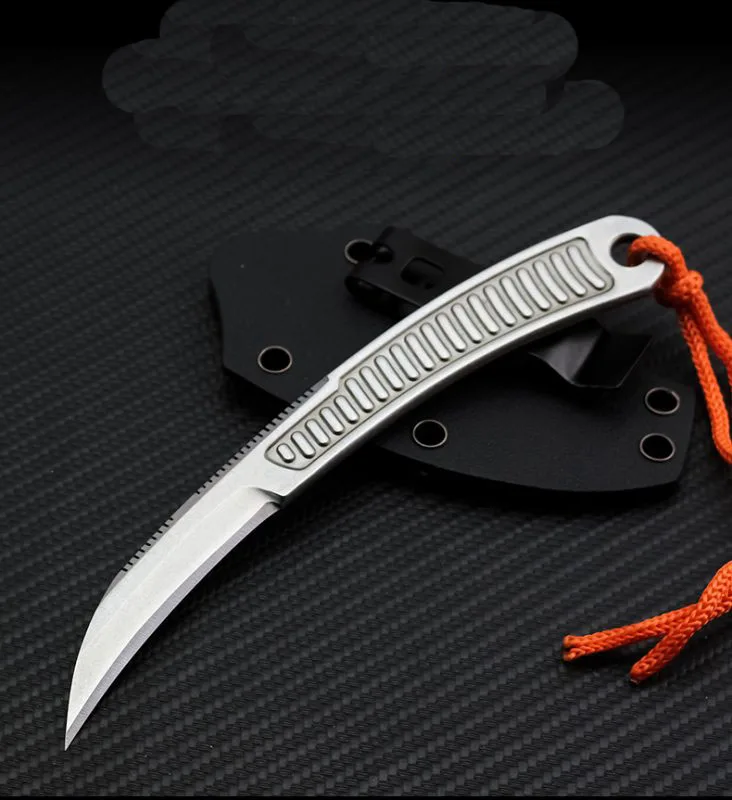 Белый Портативный тактические ножи карманный охотничий нож Karambit коготь Фикчированный К оболочка Открытый гаджет для кемпинга выживания EDC инструменты подарок - Цвет: Белый