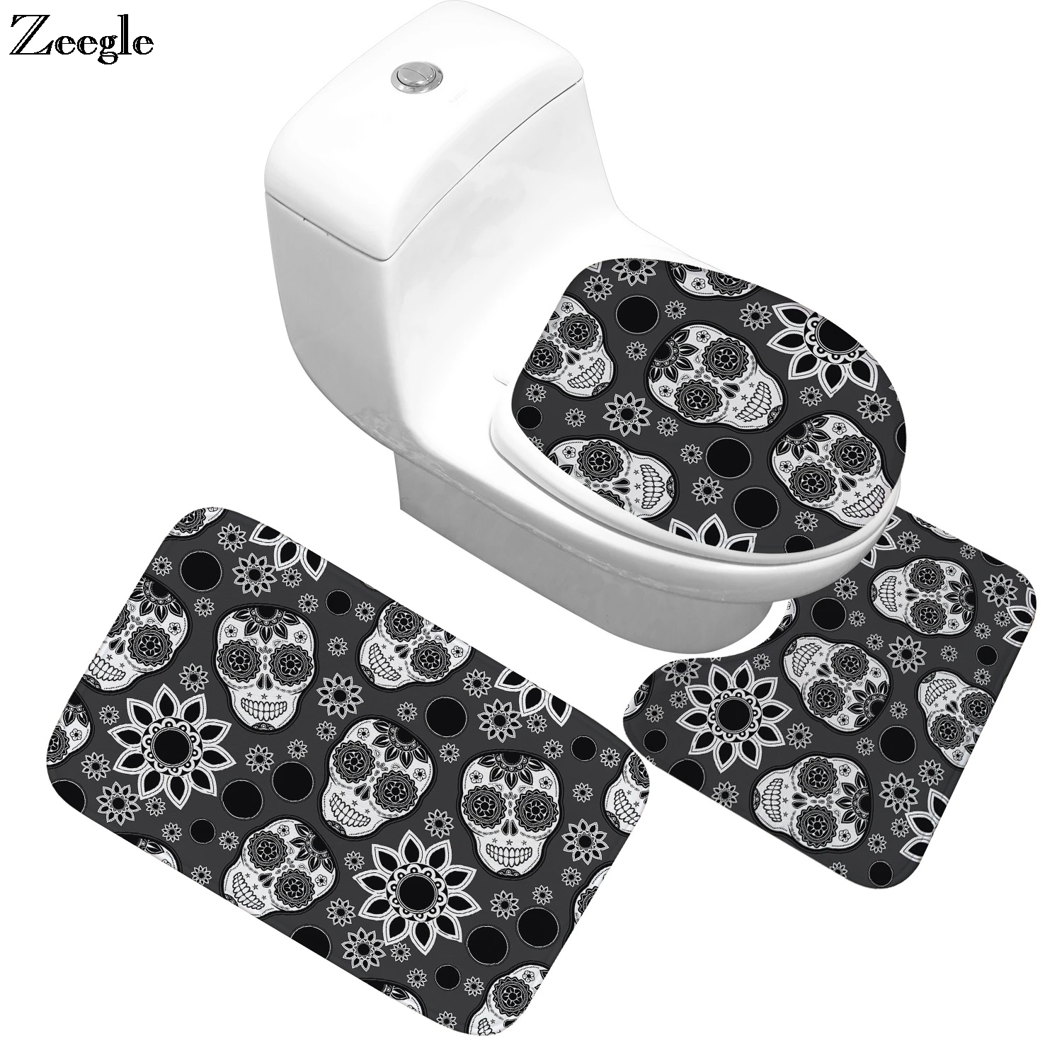 Zeegle анти slipToilet коврики для девочек комплект из 3 вещей Ванная комната ковролин