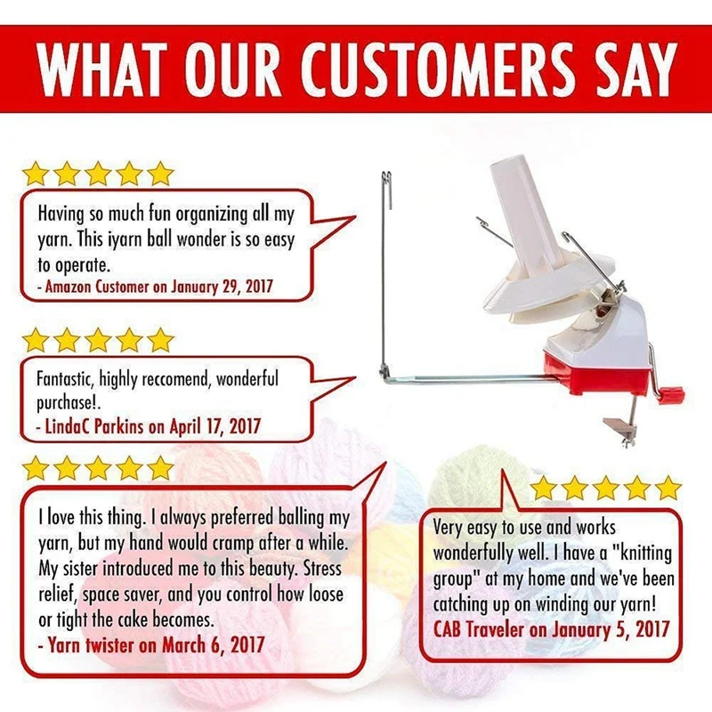 Эффективный большой размер 7-унций емкость ручного намотки пряжи вертушка