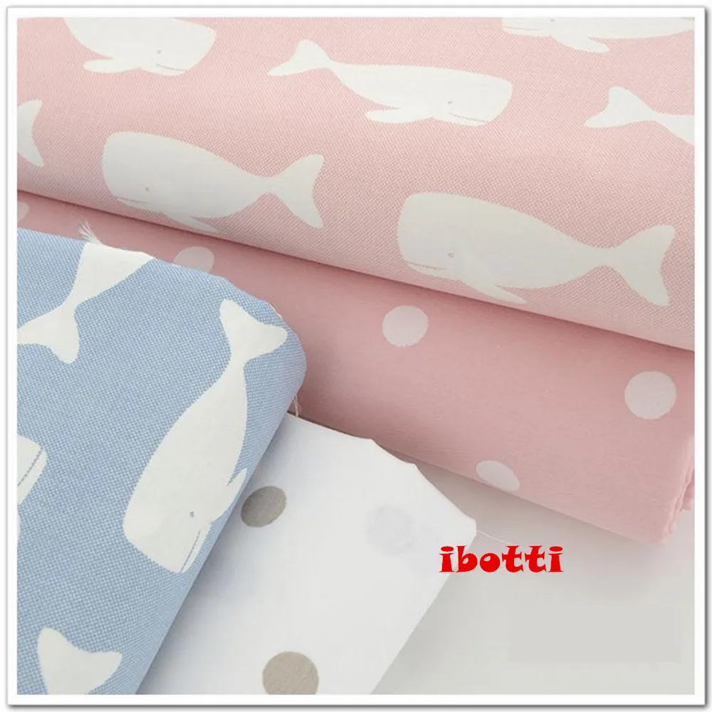 Ibotti 4 шт. 40*50 см мультяшный КИТ хлопчатобумажная ткань в горошек шитье Tilda кукла